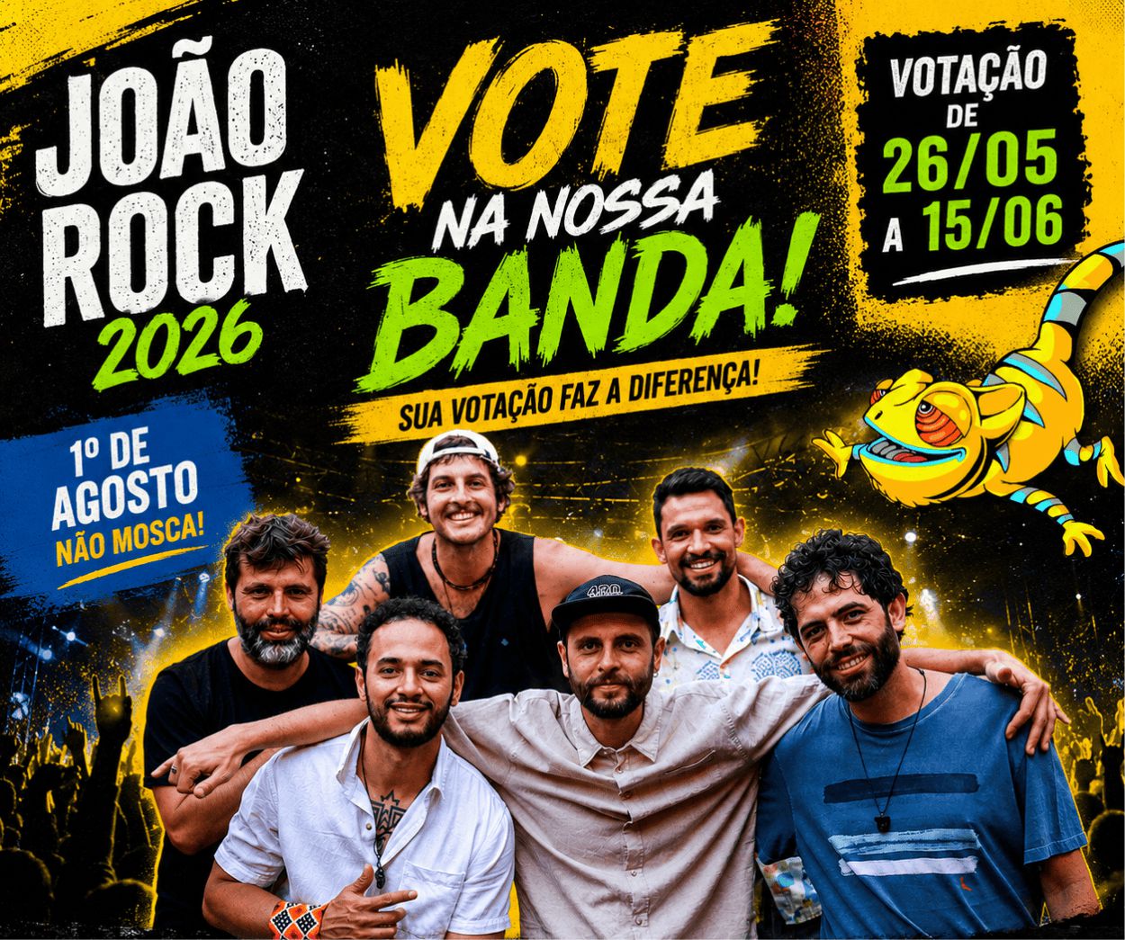 Banda de Araxá Os Patto alcança Top 20 nacional e disputa vaga no festival João Rock 2026