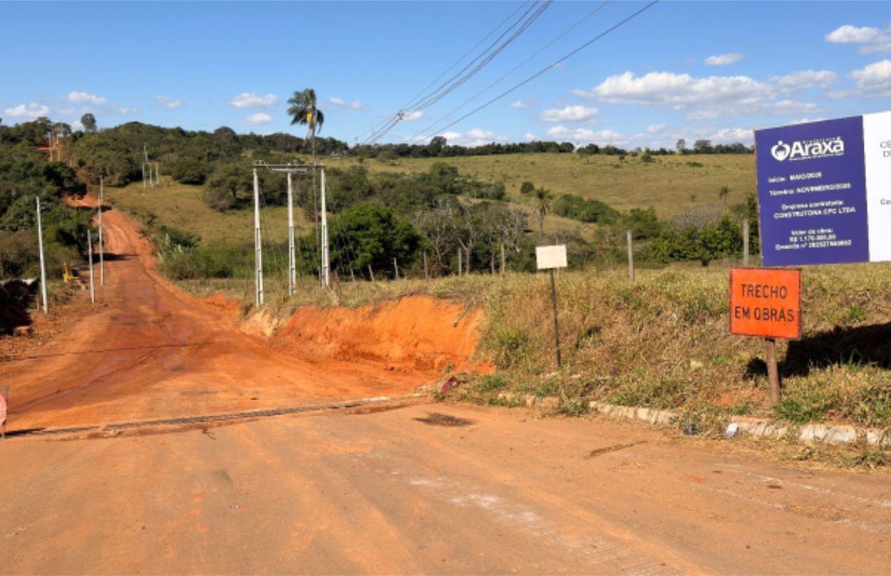 Obras no Mourão Rachado em Araxá